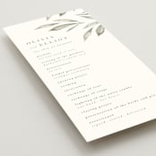 "Whispered Leaves" - Wedding Programs in Leaf by Kristie Kern - Detail