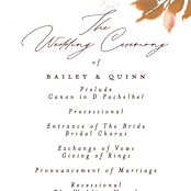 "Lush Bouquet" - Wedding Programs in Autumn by Phrosné Barwood - Detail