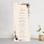 "Woodland Garden" - Wedding Programs in Mahogany by Susan Moyal - Front