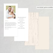 "Woodland Garden" - Wedding Programs in Mahogany by Susan Moyal - Back of Card Options
