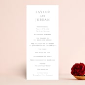 "Svelte" - Wedding Programs in Ivory by Erin Hodges - Front