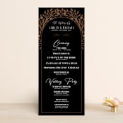 "Grand Natura" - Wedding Programs in Noir by GeekInk Design - Front
