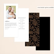 "Grand Natura" - Wedding Programs in Noir by GeekInk Design - Back of Card Options