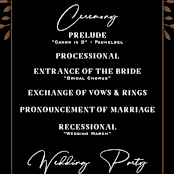 "Grand Natura" - Wedding Programs in Noir by GeekInk Design - Detail