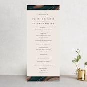"Love Story" - Wedding Programs in Turquoise by Kate Ahn - Front