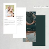 "Love Story" - Wedding Programs in Turquoise by Kate Ahn - Back of Card Options