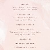 "dawning" - Wedding Programs in Sunrise by Jennifer Wick - Detail