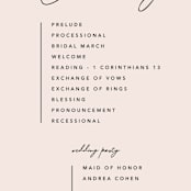 "Aesthetic" - Wedding Programs in Blush by Liz Conley - Detail