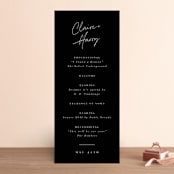 "Gotham" - Wedding Programs in Ink by Ana Sharpe - Front