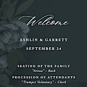 "Peaceful Garden" - Wedding Programs in Deep Sea by Jill Means - Detail