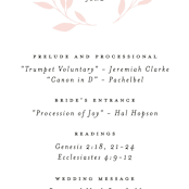 "Emblem" - Wedding Programs in Petal by Kimberly FitzSimons - Detail