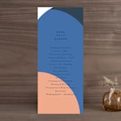 "Color Arch" - Wedding Programs in Aquatic by Baumbirdy - Front