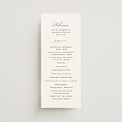 "Organza" - Wedding Programs in Linen by Jill Means - Front