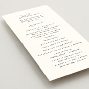 "Organza" - Wedding Programs in Linen by Jill Means - Detail