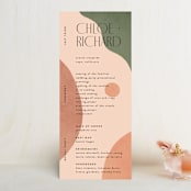 "Abstract" - Wedding Programs in Desert by Kelly Schmidt - Front