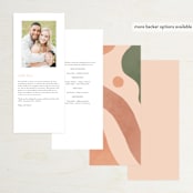"Abstract" - Wedding Programs in Desert by Kelly Schmidt - Back of Card Options