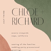 "Abstract" - Wedding Programs in Desert by Kelly Schmidt - Detail