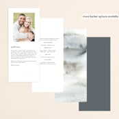 "Grand Escape" - Wedding Programs in Stone by Petra Kern - Back of Card Options