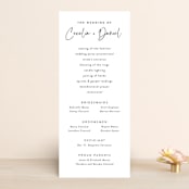 "In this together" - Wedding Programs in Black Tie by Lea Delaveris - Front