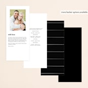 "In this together" - Wedding Programs in Black Tie by Lea Delaveris - Back of Card Options