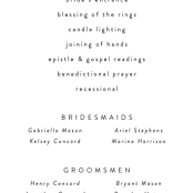 "In this together" - Wedding Programs in Black Tie by Lea Delaveris - Detail