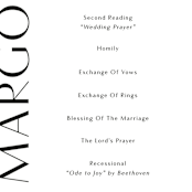 "Margot" - Wedding Programs in Midnight by Lauren Chism - Detail