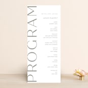"Frame" - Wedding Programs in Granite by Lori Wemple - Front
