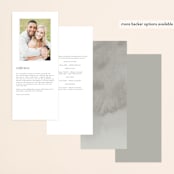 "Frame" - Wedding Programs in Granite by Lori Wemple - Back of Card Options