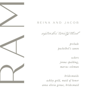 "Frame" - Wedding Programs in Granite by Lori Wemple - Detail