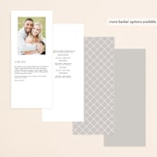 "Narrative" - Wedding Programs in Frost by Jennifer Wick - Back of Card Options