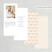 "Unity" - Wedding Programs in Burnt Sienna by Jen Owens - Back of Card Options