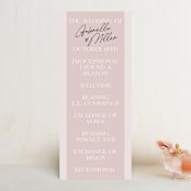 "Marry You" - Wedding Programs in Blush by Design Lotus - Front