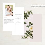 "Marry You" - Wedding Programs in Blush by Design Lotus - Back of Card Options
