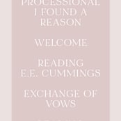 "Marry You" - Wedding Programs in Blush by Design Lotus - Detail