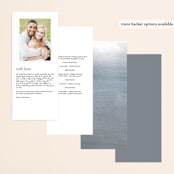 "Romantic Watercolor" - Wedding Programs in Mist by Sparkvites - Back of Card Options