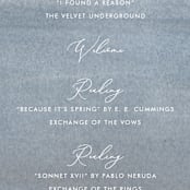 "Romantic Watercolor" - Wedding Programs in Mist by Sparkvites - Detail