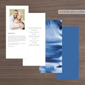 "Wedded Watercolor" - Wedding Programs in Ocean by Mary Gaspar - Back of Card Options