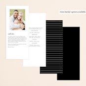 "Coupling" - Wedding Programs in Cloud by Lauren Chism - Back of Card Options