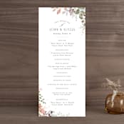 "Wesleyan Hill" - Wedding Programs in Wildflower by Jennifer Wick - Front