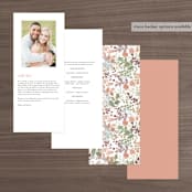 "Wesleyan Hill" - Wedding Programs in Wildflower by Jennifer Wick - Back of Card Options