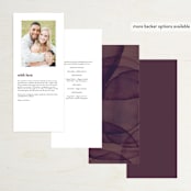 "Petalis" - Wedding Programs in Velvet by Christie Garcia - Back of Card Options
