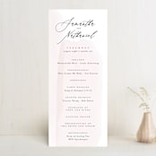 "Painterly" - Wedding Programs in Blush by Kelly Schmidt - Front