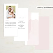 "Painterly" - Wedding Programs in Blush by Kelly Schmidt - Back of Card Options