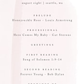 "Painterly" - Wedding Programs in Blush by Kelly Schmidt - Detail