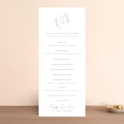"Essential" - Wedding Programs in Mist by Design Lotus - Front