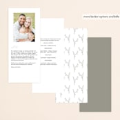 "Essential" - Wedding Programs in Mist by Design Lotus - Back of Card Options