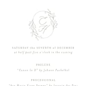 "Essential" - Wedding Programs in Mist by Design Lotus - Detail