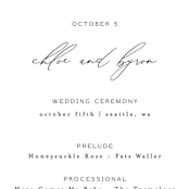 "chloe " - Wedding Programs in Silk by Kelly Schmidt - Detail