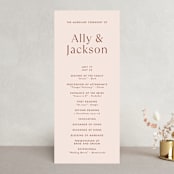 "There Will Be a Party" - Wedding Programs in Terra Cotta by Amy Payne - Front