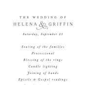 "And here we are" - Wedding Programs in Marble by Lea Delaveris - Detail